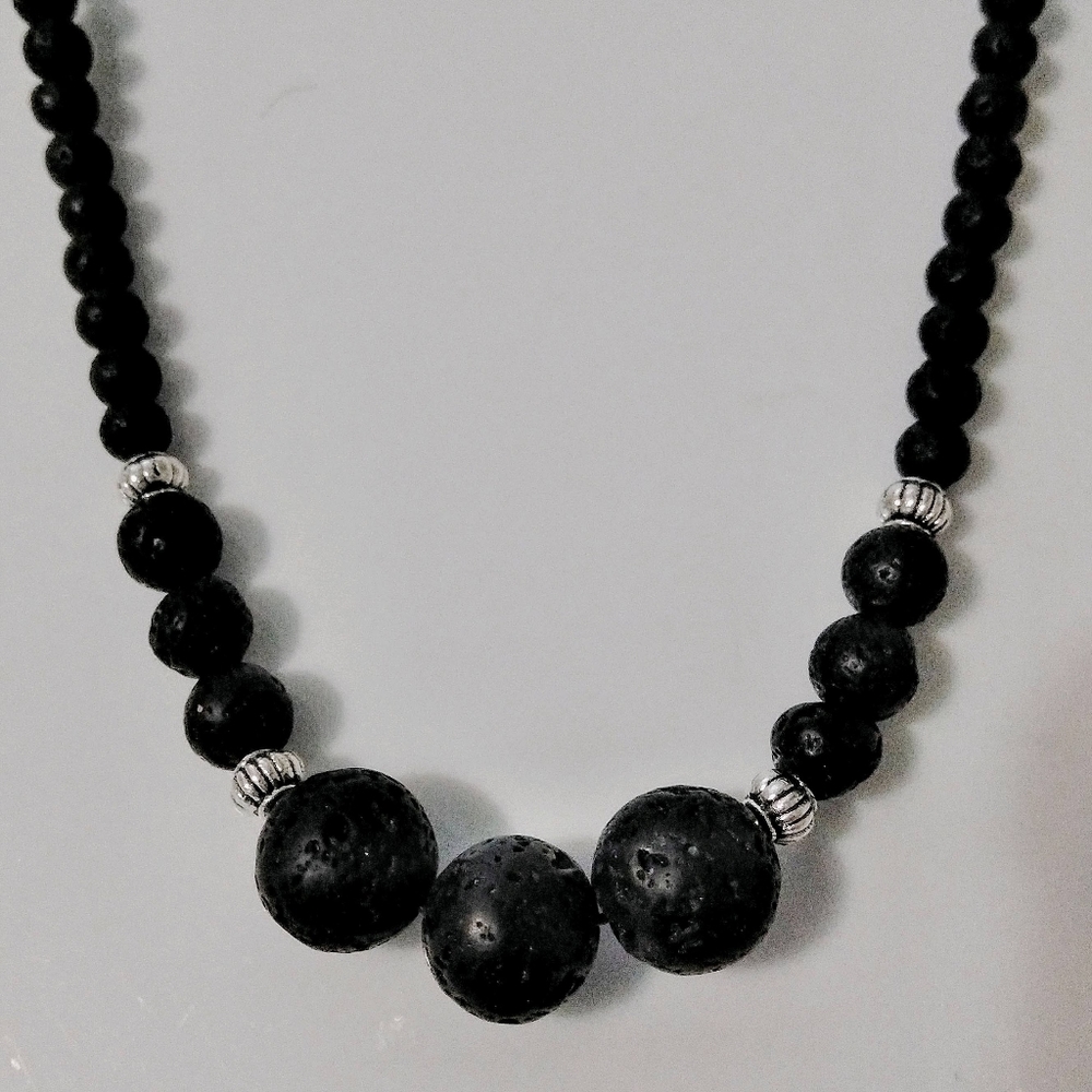 Lava bead necklace